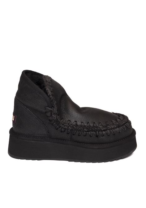 Stivaletto mini eskimo platform nero MOU | MINI ESKIM PLATFORM681000B-CBK